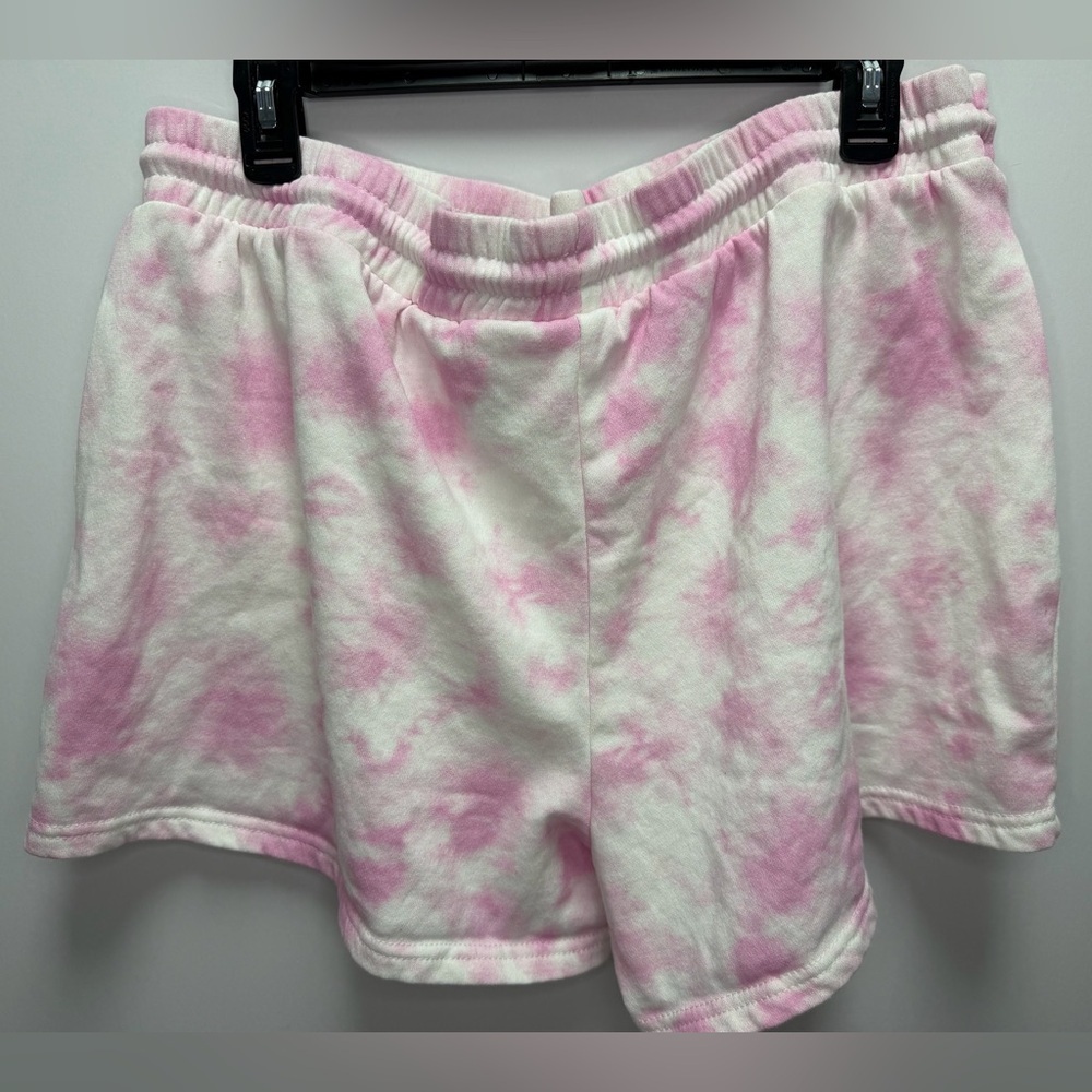 EUC Strawberry Shortcake Drawstring Lounge Shorts | Pink / White Tie Dye size XL - Picture 3 of 6